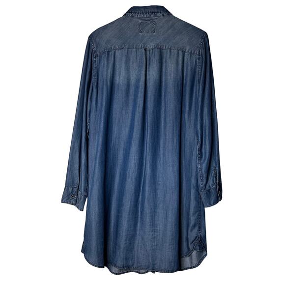 Rails Dress Sz M Denim Chambray Sawyer Shirt Dress Light Wash 100% Lyocell - Picture 9 of 9
